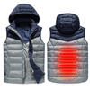 25-55 ℃ gilet chauffant électrique vers le bas vêtements de coton hiver Thermostat USB intelligent Sport de plein air Ca