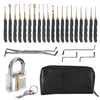 25 PCS Verrouiller Cadenas Transparent Visible Pick Couper De La Pratique Cadenas De Verrouillage Avec La Clé Cassée Kit
