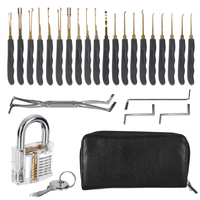 25 PCS Verrouiller Cadenas Transparent Visible Pick Couper De La Pratique Cadenas De Verrouillage Avec La Clé Cassée Kit