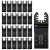 25 pièces lame de scie oscillante multi-outil kit de lames de scie à dégagement rapide pour outils oscillants de coupe e