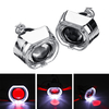 2, 5 pouces Angel & Devil Demon Eye LED Phares HID Kit de lentilles de projecteur bi-xénon H1 LHD / RHD
