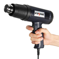 250 L / Min 1500W Pistolet à air chaud haute puissance noir + une buse EU Plug 400 ℃ / 600