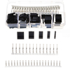 250 pièces 2.54mm Dupont Jumper connecteur de fil à sertir broches mâles se connecter avec Kit de boîtier de borne à têt