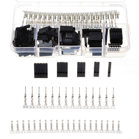 250 pièces 2.54mm Dupont Jumper connecteur de fil à sertir broches mâles se connecter avec Kit de boîtier de borne à têt