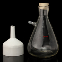 2500mL Filtration Buchner Entonnoir Kit Vide Aspiration Flacon En Verre Appareil