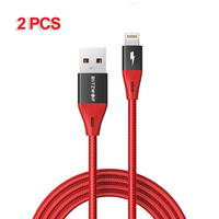 [2PCS] BlitzWolf BW-MF10 Pro 2.4A pour câble Lightning vers USB avec MFi certifié 1, 8 m / 6ft pour iPhone Câble de charg