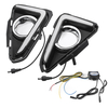 2pcs bicolore LED voiture feux de jour tourner la lampe pour Toyota RAV4 2015-2017