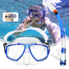 2pcs / set verre trempé tuba lunettes masque masque respiration tube plongée sous-marine plongée sous-marine accessoires