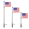 2x 3ft / 4ft / 5ft LED Chasing RGB Whip Lights avec drapeau et clignotant de freinage à télécommande pour ATV UTV RZR 4W