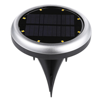2X 8 LED lampe souterraine à énergie solaire enterrée IP66 lampe de terrasse de jardin étanche pour chemin extérieur