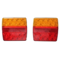 2x LED Arrière queue camion remorque feu stop voyant e-marquée 12v 