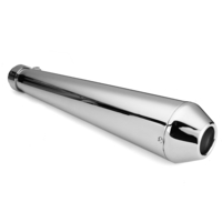 2X Moto Cafe Racer Tuyau déchappement arrière avec support coulissant Silver Universal