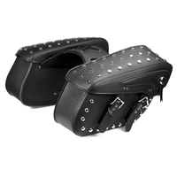 2X Moto PU Sacoches latérales en cuir Sacoche latérale étanche pour Davison