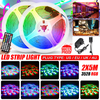 2x5M musique son activé bande LED lumière étanche 3528 RGB bande sous armoire cuisine lampe ensemble + 44 touches téléco