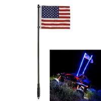 3 / 4ft 108/144 Muti Couleurs LED Fouet Drapeau Lumière 20 Couleurs 22 Modes Pour Véhicule Tout-terrain ATV