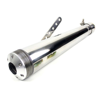 3-1 / 4 "38.5 / 40/43 / 45mm Silencieux déchappement de moto Slip on Billet Cap Pour Harley 2014-2017 Chrome