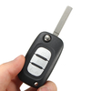 3 boutons télécommande porte-clés lame non coupée coque noire pour Renault CLIO KANGOO TWINGO