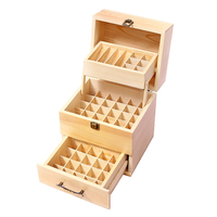 3 couches de boîte de rangement en bois cas bouteilles dhuile essentielle aromathérapie cuisine conteneur de stocka