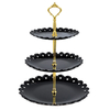 3 couches plaque ronde gâteau Dessert biscuits plateau mariage fête danniversaire décor stand bonbons étagère taill