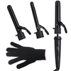 3 en 1 cheveux curling brosse salon mode styling tige rouleau baguette rotative bigoudi