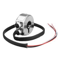 3 En 1 CNC 22mm Alliage Bouton Lumière Début Kill Switch Moto Guidon Café Racer