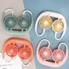3 en 1 cou ventilateur suspendu 1200mAh USB rechargeable 3 modes mini bureau aléatoire couleur ventilateur ventilateur d