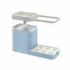 3 en 1 cuisine combinaison rack distributeur de savon porte-éponge serviette étagère multi-fonction presse boîte de sort