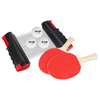 3-en-1 ensemble de tennis de table support télescopique raquettes de tennis de table 3 pièces balle jardin extérieur fam