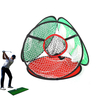 3-en-1 Golf Chipping Net Practice Driving Mat Indoor Outdoor Backyard Portable Ball Retriever Golf Training Aids