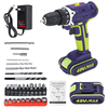3 en 1 Hammer perceuse 48VF perceuse sans fil perceuses électriques à double vitesse LED éclairage 1/2 pièces grande cap