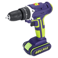 3 en 1 Hammer perceuse perceuse sans fil 48 V perceuses électriques à double vitesse LED éclairage 1 pièces grande capac
