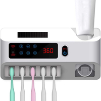 3 en 1 mural UV stérilisateur porte-brosse à dents chargement USB organisateur de brosse à dents distributeur de dentifr