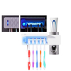 3 en 1 UV Porte-brosse à dents mural Stérilisateur Distributeur automatique de dentifrice Nettoyant pour brosse à dents