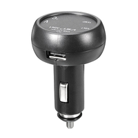 3 en 1 voiture thermomètre de port table de détection de tension de la voiture de recharge USB