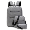 3 en 1 voyage daffaires unisexe grande capacité avec prise de charge USB étanche pour ordinateur portable tablette