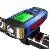3-en-1 300LM COB phare de vélo LCD écran 5 modes lampe de vélo 130dB corne de vélo cyclisme en plein air