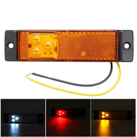 3 feux de position latéraux LED avec indicateur de réflecteur arrière orange / jaune / rouge / blanc pour la remorque de