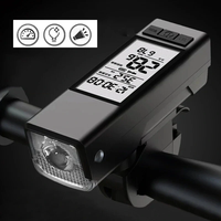 3 in 1 450Lm Brightness Wireless Bike Headlight 2000mAh Battery Type-C 3 Light Modes Smart Speedometer with 120db Horn f