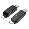 3 in 1 Dual USB2.0 & Type C Card Reader for TF Memory Card U DiskMouse Keyboard Mobie Phone OTG Computer Car Handle