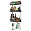 3 niveaux cuisine réfrigérateur réfrigérateur stockage rack réfrigérateur assaisonnement organisateur accrocher étagère