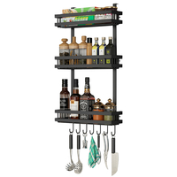 3 niveaux cuisine réfrigérateur réfrigérateur stockage rack réfrigérateur assaisonnement organisateur accrocher étagère