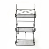 3 niveaux jardin chariot étagère en métal stand plante fleur stockage de stockage intérieur extérieur