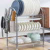 3 niveaux plat plaque tasse séchage rack organisateur égouttoir support de stockage pour cuisine