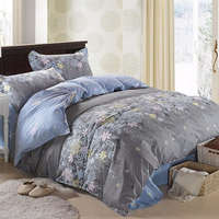 3 ou 4 pcs Romarin Fleur Réactive Impression Ensembles de Literie Taie Doreiller Couette Housse de couette
