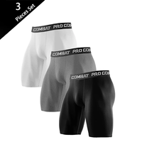 3 Pack Running Shorts Gym Workout Athletic Training Compression Underwear Cool Quick Dry Men