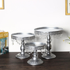 3 Pcs / ensemble Argent Fer Cristal Pendentifs Gâteau Stand Cupcake Dessert Affichage Décorations De Mariage