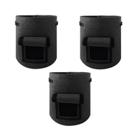 3 Pcs 10 Gallon 37L Pomme de Terre Noire Sac de Plantation Pot Planteur Récipient de Légumes Jardin de Culture