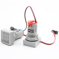 3 Pcs 22mm AC 50-500V 0-100A Mini Numérique Voltmètre Carré Ampèremètre Volt Tension Testeur Mètre Double LED Indicateur