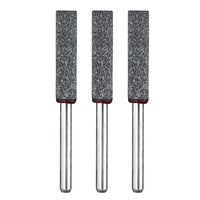 3 pcs 5/32 pouce diamant meulage tête de meulage ensemble de la pierre tronçonneuse aiguiseur burr pierre ronde fichier