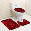 3 PCS antidérapant salle de bain tapis de sol piédestal tapis couvercle couvercle de toilette tapis de bain
